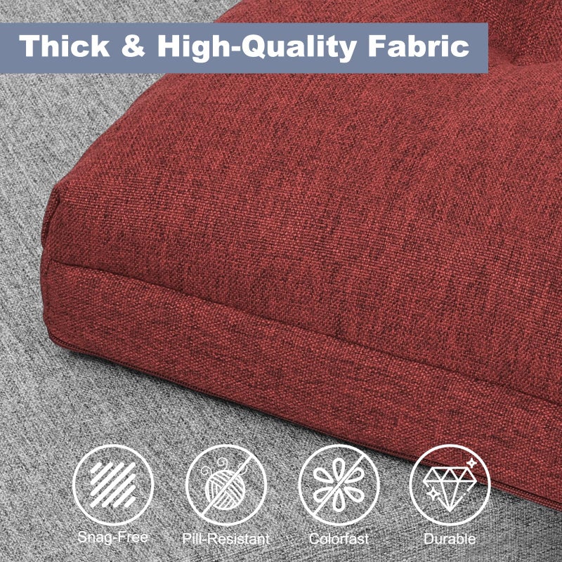 baibu 36 Inch Dual-Layer Patent Design Memory Foam Bench Cushion, Non-Slip Indoor Bench Cushion Standard Size Foam Pad with Machine Washable Cover (Red, 36x15x3in) - Image 5